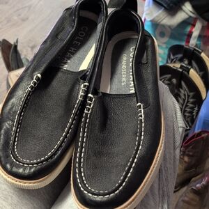 Cole Haan Men's Black Leather Slip-Ons